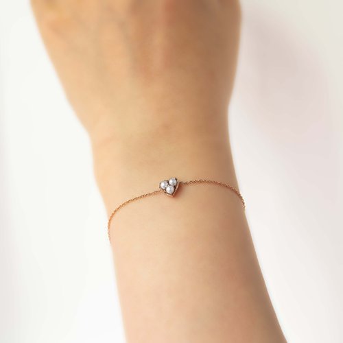 A Jewelry 14K 玫瑰金 珍珠手鍊 K金 手鍊