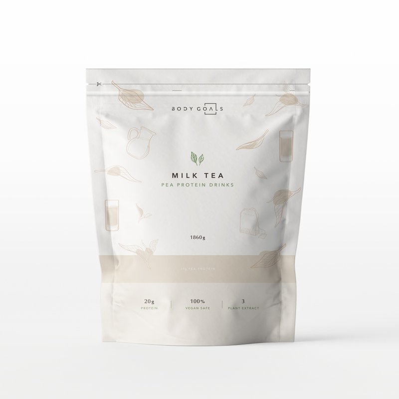 【Body Goals】Vegan Multi-effect Pea Protein Drink 1.86KG - Large Pack - อาหารเสริมและผลิตภัณฑ์สุขภาพ - สารสกัดไม้ก๊อก หลากหลายสี