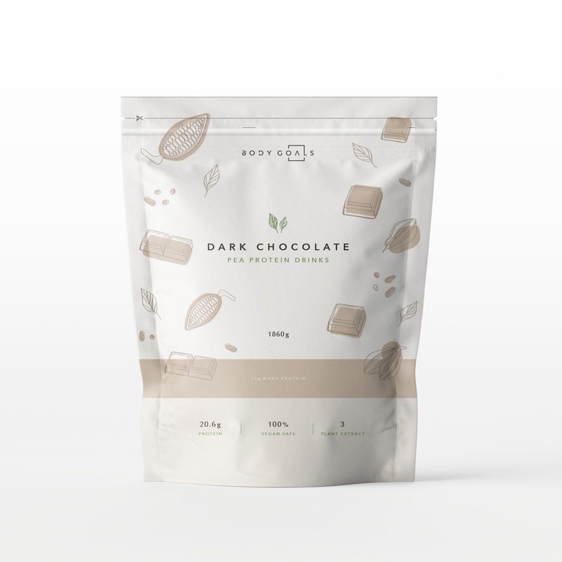 【 Body Goals 】全素多效豌豆蛋白飲 1.86KG  -  大包裝 - 養生/保健食品/飲品 - 濃縮/萃取物 多色
