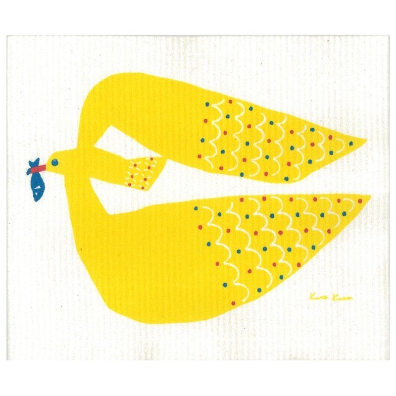 E.spongewipe_katakata seagull absorbent rag _L - อื่นๆ - ผ้าฝ้าย/ผ้าลินิน สีเหลือง