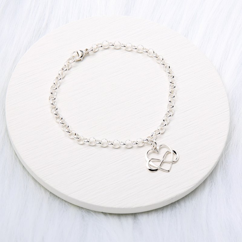 【Angel & Me】真愛 無限 愛心 s925 純銀 手鍊 腳鍊 情人節 送禮 - 手鍊/手環 - 純銀 銀色