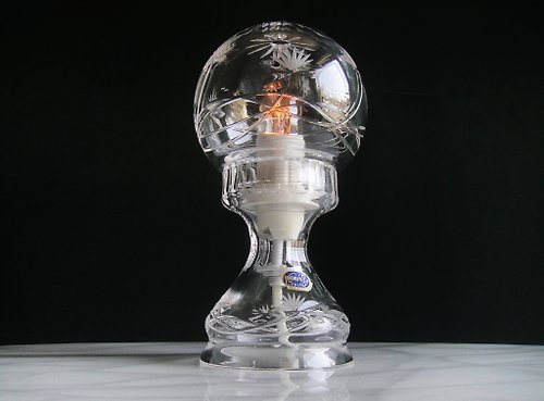 老時光OLD-TIME Vintage & Classic & Deco 【老時光 OLD-TIME】早期二手捷克製水晶玻璃切子桌燈