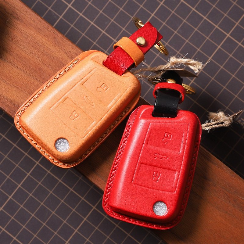 Handmade car key set For Volkswagen Volkswagen / Tiguan L Tan Yue Golf Scirocco - Keychains - Genuine Leather 