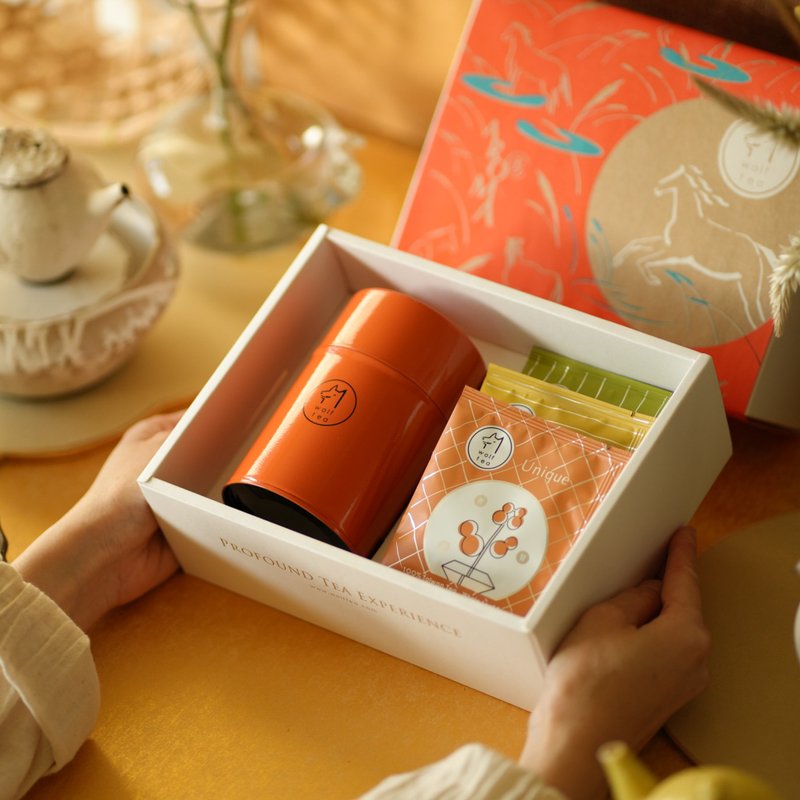 【春節限定優惠】馬上精彩 | 錦彩金墨福帖茶禮  (1罐6茶包) - 茶葉/茶包/水果茶 - 新鮮食材 