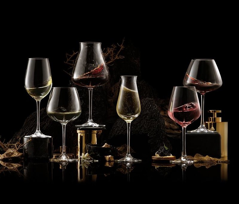 LUCARIS DESIRE 五旋紋系列 紅酒杯 白酒杯 無鉛水晶酒杯 - 酒杯/酒器 - 玻璃 白色