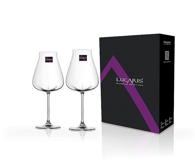 LUCARISDESIREファイブスワールシリーズ赤ワイングラス白ワイングラス鉛フリークリスタルワイングラス - ショップ lucaris ワイングラス・酒器  - Pinkoi
