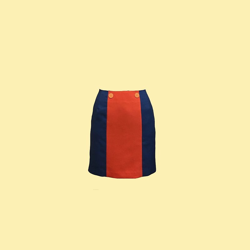retro skirt irene - 裙子/長裙 - 聚酯纖維 藍色