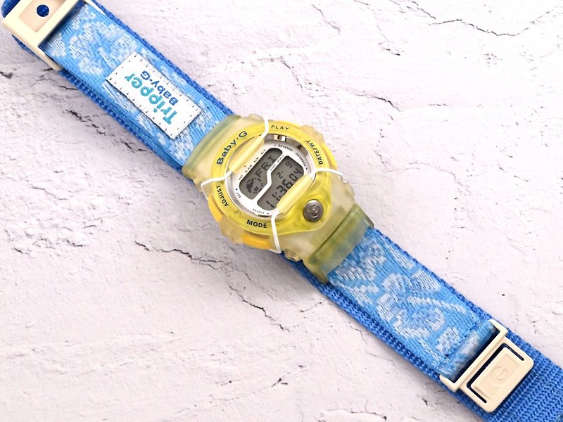 美品　ヴィンテージ CASIO Baby-G Tripper レディース腕時計 40mm ラウンドフェイス クォーツ BGT-100 - 女錶 - 塑膠 黃色