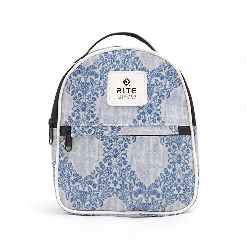 [RITE] Le Tour Series - Dual-use Mini Warhead Bag - Painted Flower Camel - กระเป๋าเป้สะพายหลัง - วัสดุกันนำ้ หลากหลายสี