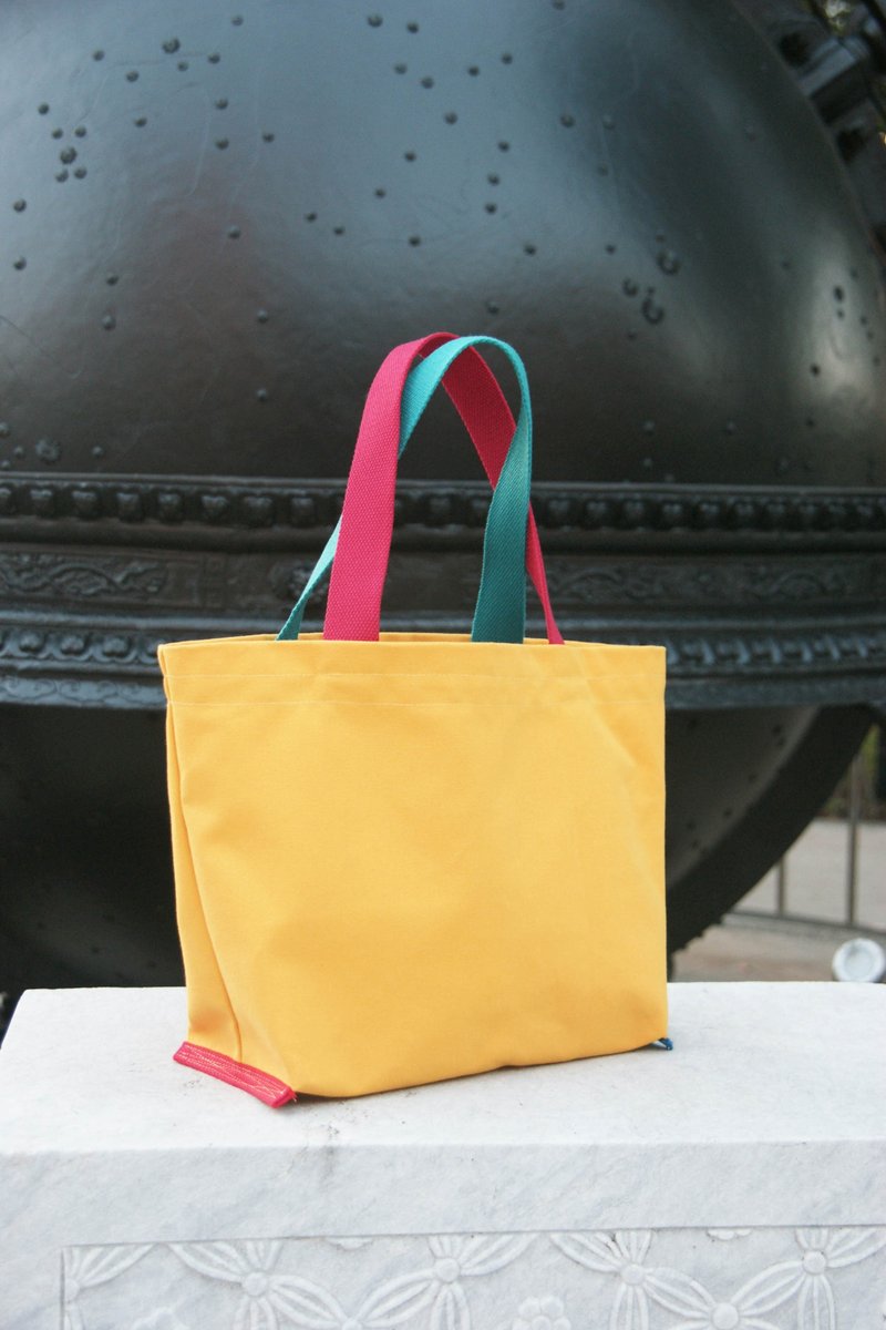 Yellow Jump Color Canvas Bag - กระเป๋าแมสเซนเจอร์ - ผ้าฝ้าย/ผ้าลินิน หลากหลายสี