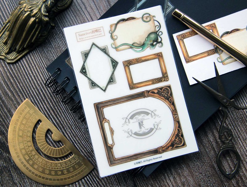框-Fantasy-轉印貼紙 - 貼紙 - 塑膠 金色