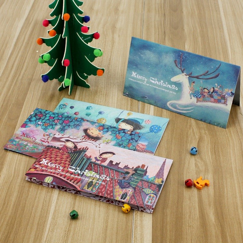 stephy小女孩聖誕卡片合集 - 聖誕賀卡套裝 - 心意卡/卡片 - 紙 