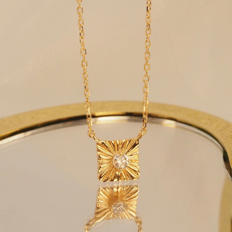 18K金鑽石晨光項鏈18K Gold Diamond Dawnlight Necklace - 項鍊 - 貴金屬 