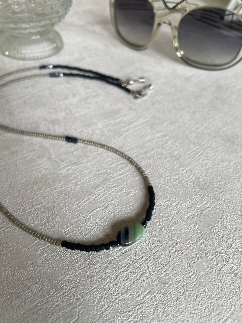 Blue Cave  Necklace / Glasses chain / Bracelet - กรอบแว่นตา - แก้ว สีดำ