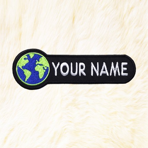 24PlanetsStudio Earth World Personalized Iron on Patch Your Name Your Text Buy 3 Get 1 Free