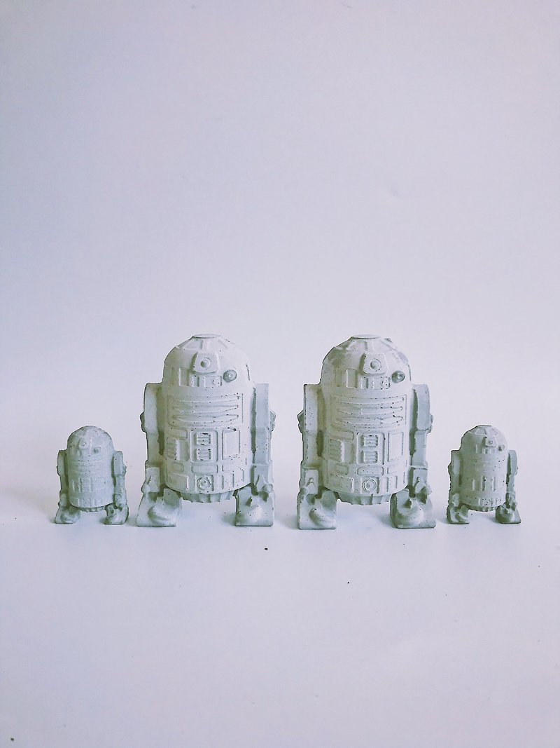 R2-D2 Star Wars. Cement Doll. Collection. Gifts - ตุ๊กตา - ปูน สีเทา