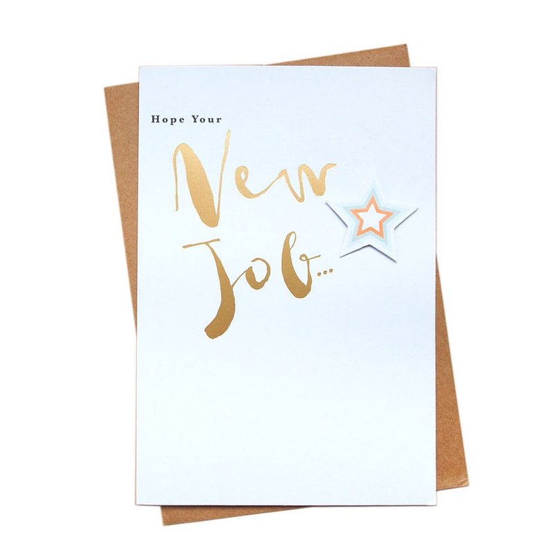 恭喜新工作燙金字【Hallmark-UK卡片 恭賀新職】 - 卡片/明信片 - 紙 金色