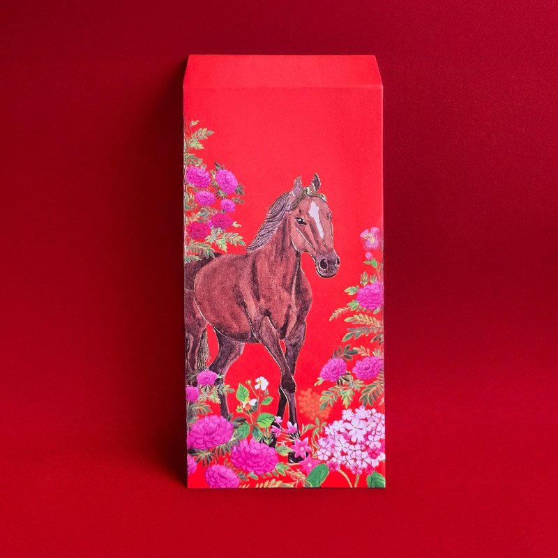 福獸納福紅包袋/一馬當先/5入 - 紅包袋/春聯 - 紙 紅色