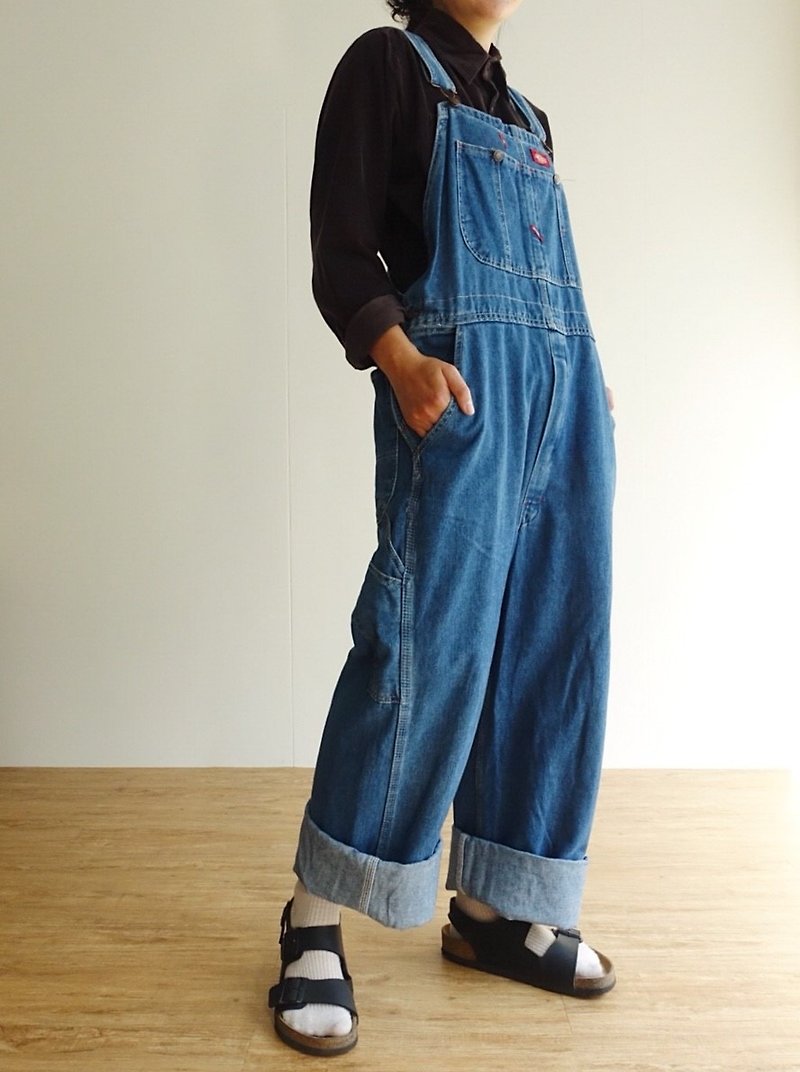 Vintage / suspenders / Dickies denim no.6 tk - Overalls & Jumpsuits - Cotton & Hemp Blue