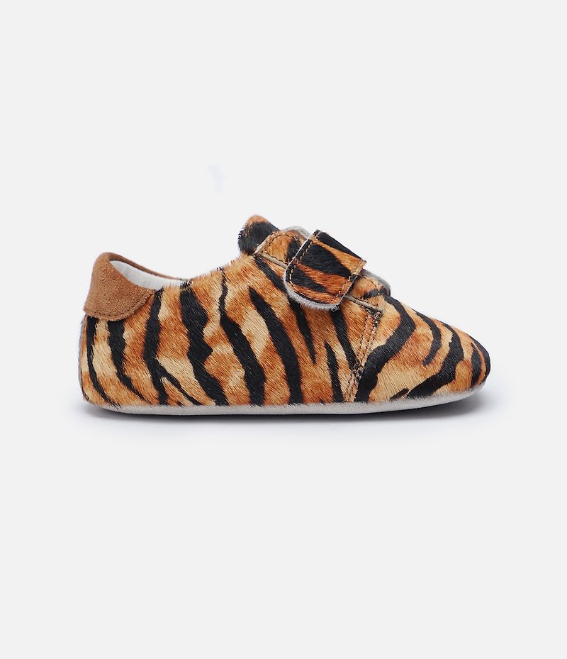 Tiger Baby Shoes/Handmade Toddler Shoes/Custom Branded/Customized/Gift - รองเท้าเด็ก - หนังแท้ สีนำ้ตาล