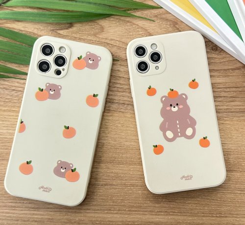 hottmall Tangerine lover bear iPhone mobile phone couple silicone case