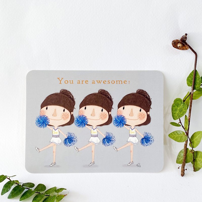 Universal Card/Blessing Card/Thank You Card/Dolly Dolly/You are awesome! - การ์ด/โปสการ์ด - กระดาษ สีน้ำเงิน