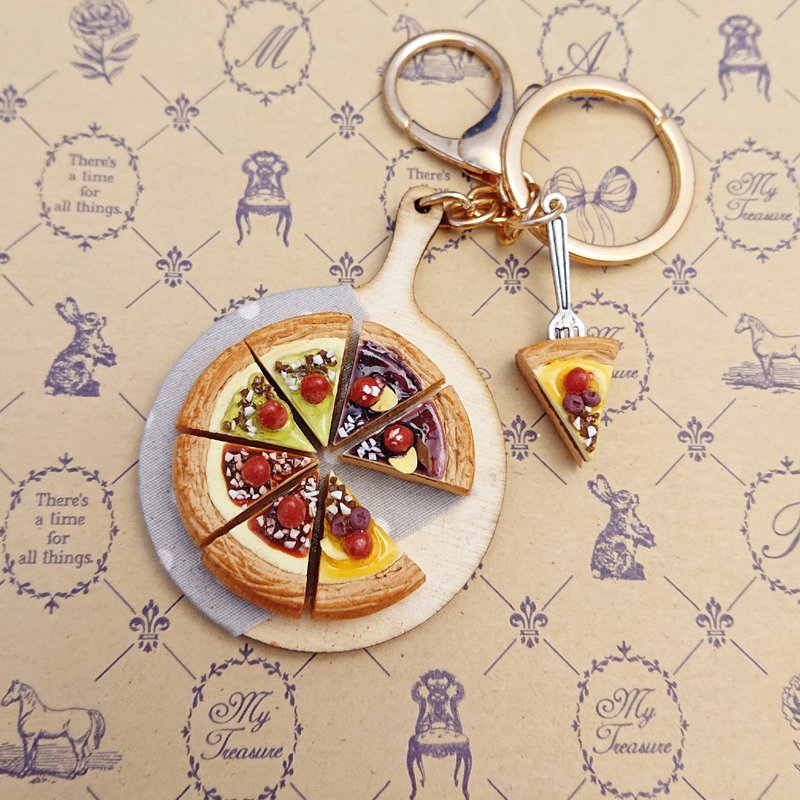 Donguriartstudio手作仿真食物系列-閨密聚會英式下午茶鑰匙圈 - 鑰匙圈/鑰匙包 - 其他材質 多色