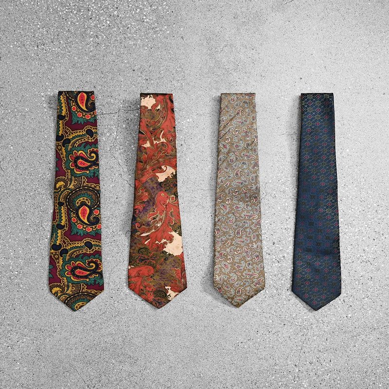 Vintage Tie 復古領帶 - Ties & Tie Clips - Silk Blue