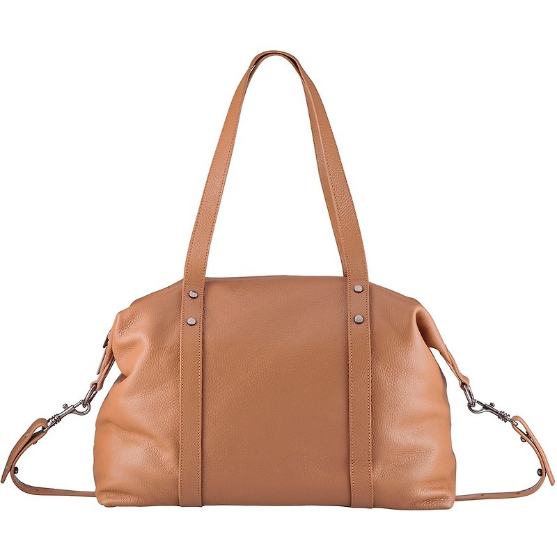 LOVE AND LIES Side Backpack_Tan / Camel - Messenger Bags & Sling Bags - Genuine Leather Brown