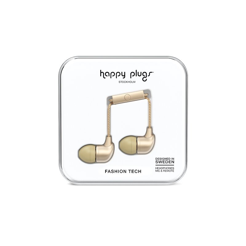HAPPY PLUGS IN-EAR In-Ear Headphones - Luxury Limited (Champagne Gold) - หูฟัง - พลาสติก สีทอง