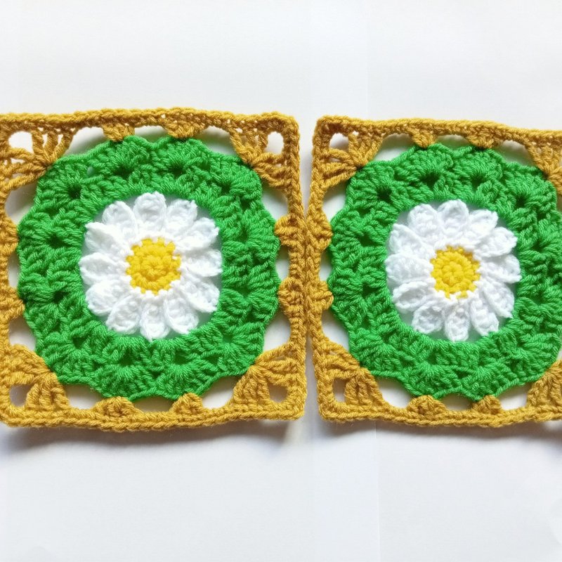 Daisy Flower Crochet Granny Square PDF Pattern - Instant Download - 其他數位商品 - 其他材質 