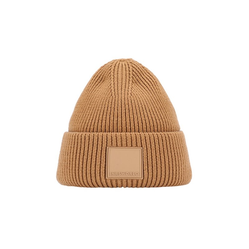 [ISW] Xinxinjie Thick Knitted Merino Wool Flanged Peaked Hat-Brown (Five Colors Available) - Hats & Caps - Wool Brown