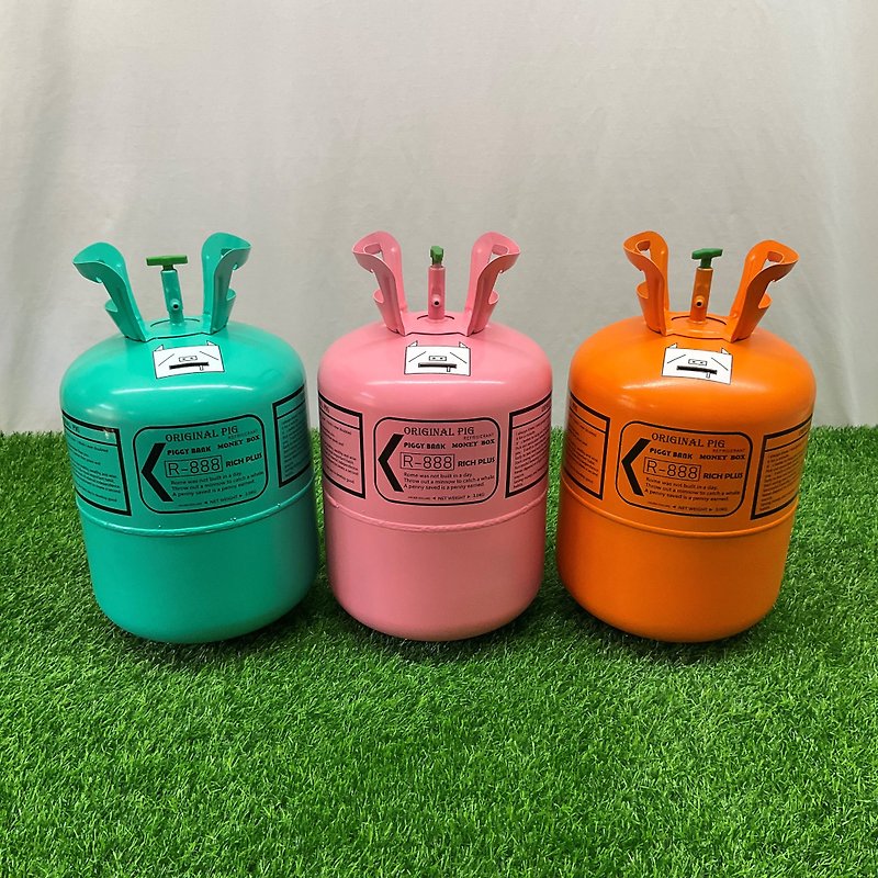 The industrial air refrigerant bucket only allows money to be entered but cannot be withdrawn. Professional cutting tools are required to open the refrigerant bucket. - Coin Banks - Other Metals Multicolor