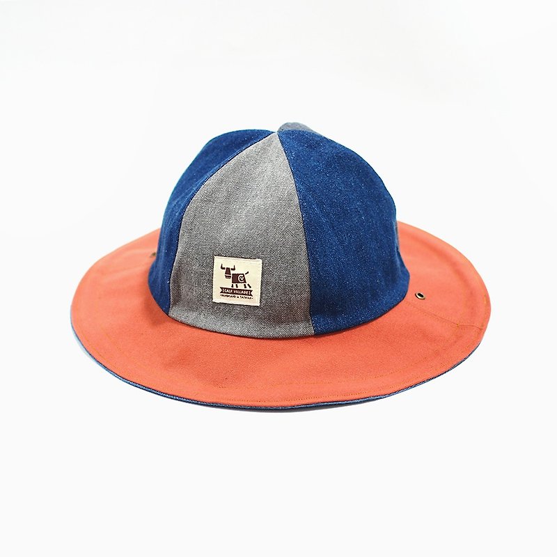 Handmade double-sided hat - Hats & Caps - Cotton & Hemp Orange