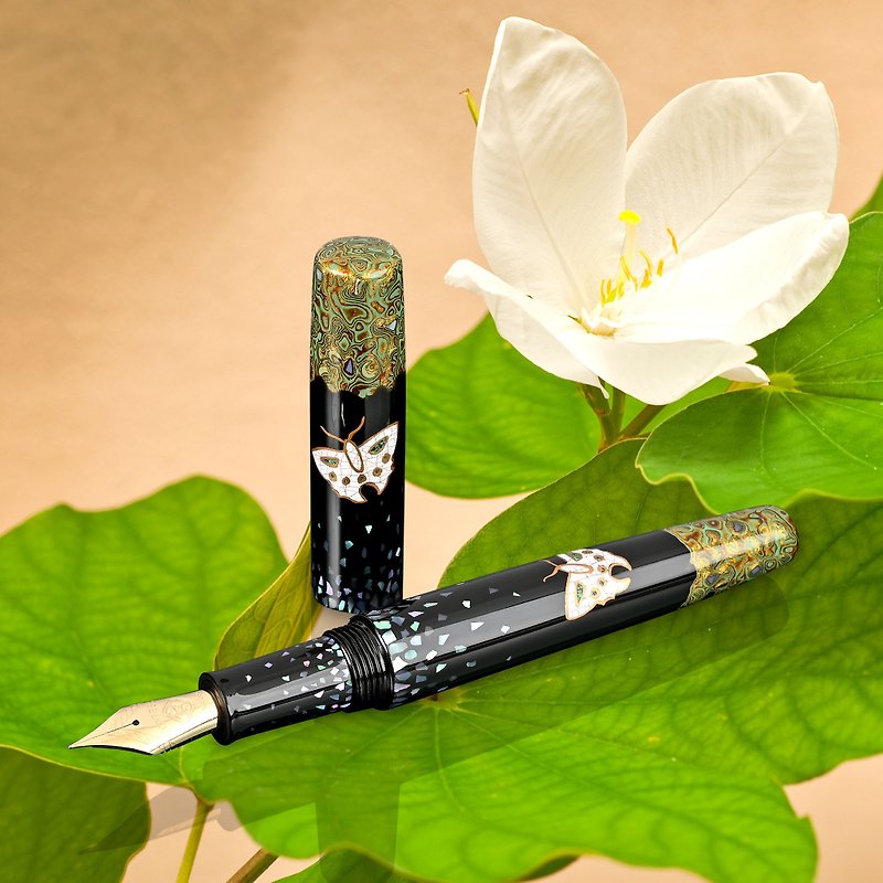 【CYPRESS–Kawari-nuri–Lucky Moth】 - Fountain Pens - Other Materials Multicolor