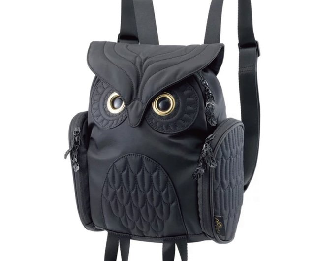バッグ MORN CREATIONS black owl backpack Morn Creations Owl Backpack - Black (S) - Shop showartz