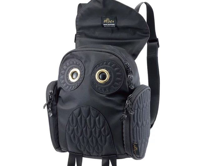 バッグ MORN CREATIONS black owl backpack Morn Creations Owl Backpack - Black (S) - Shop showartz