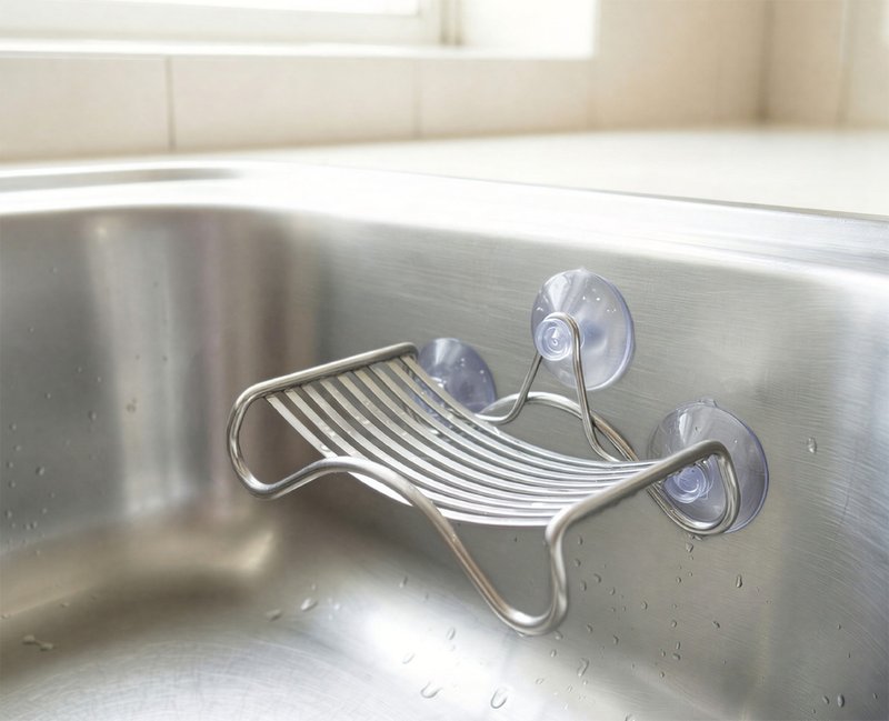 免鑽孔貼掛系列肥皂架　肥皂盤　肥皂盒　菜瓜布架　304不鏽鋼製 - 浴室用品 - 不鏽鋼 銀色