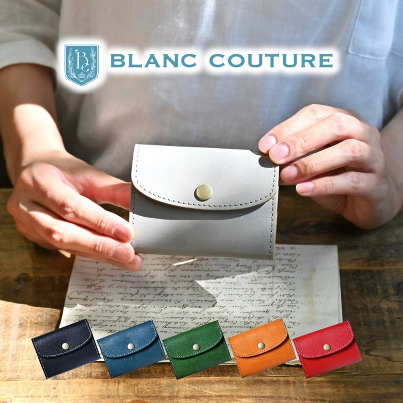 Mini Wallet, Flap, Card, Coin Case, Leather - กระเป๋าสตางค์ - หนังแท้ สีดำ