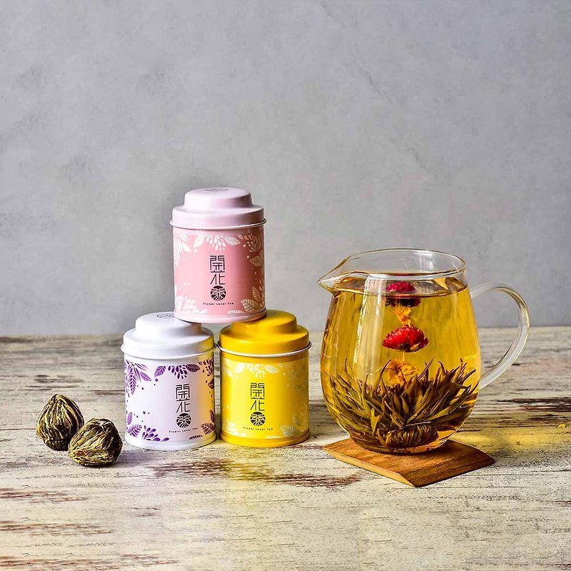 Flower Lover Tea - Jasmine Bloming Tea - 3 pcs set(Vacuum packaging) . - Tea - Fresh Ingredients Yellow
