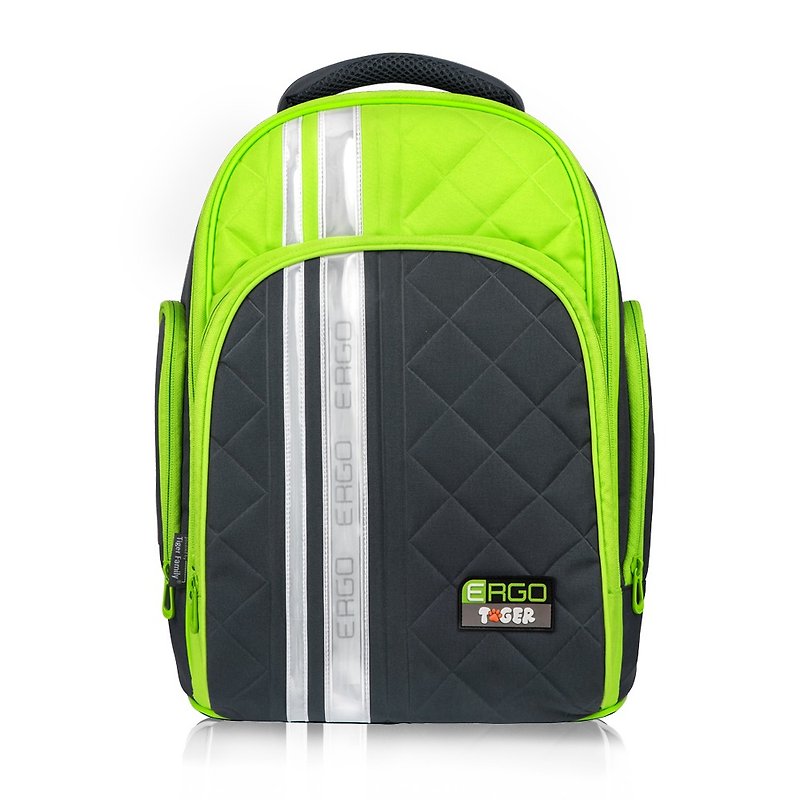 Tiger Family Rainbow Ultra Lightweight Ridge Bag + Stationery Bag + Pencil Case - Lyme Green - กระเป๋าเป้สะพายหลัง - วัสดุกันนำ้ สีเขียว