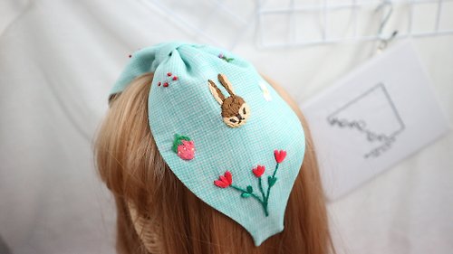 memosen Made to order - Hand embroidered headband - hair accessory jewelry