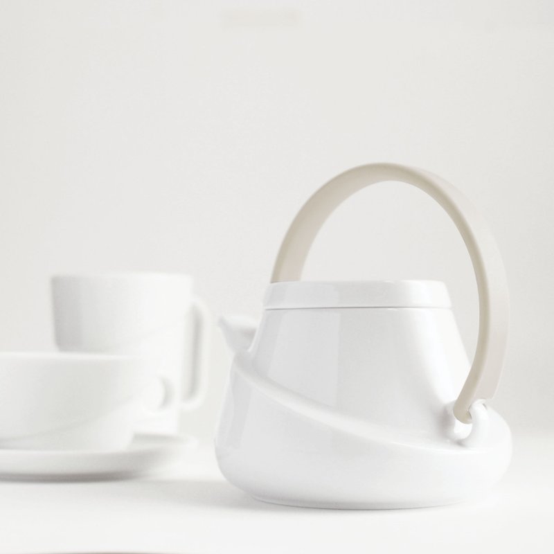 日本KINTO Ridge潤沏茶壺 / 共2色 - 茶具/茶杯 - 瓷 白色