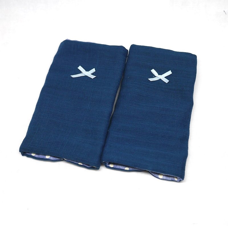 Japanese Handmade 8-layer-gauze droop sucking pads - 嬰兒手鍊/飾品 - 棉．麻 藍色