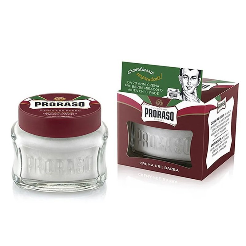 Proraso Moisturizing Sandalwood Red Label Beard Softening Balm / Beard Cream Beard Cream Beard Softening - Men's Skincare - Other Materials 