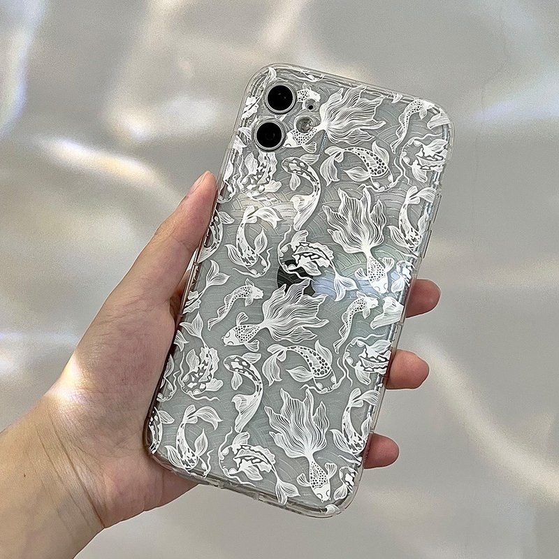 財運錦鯉 透&白之舞系列 防摔手機殼 CSBN01 - 手機殼/手機套 - 矽膠 多色
