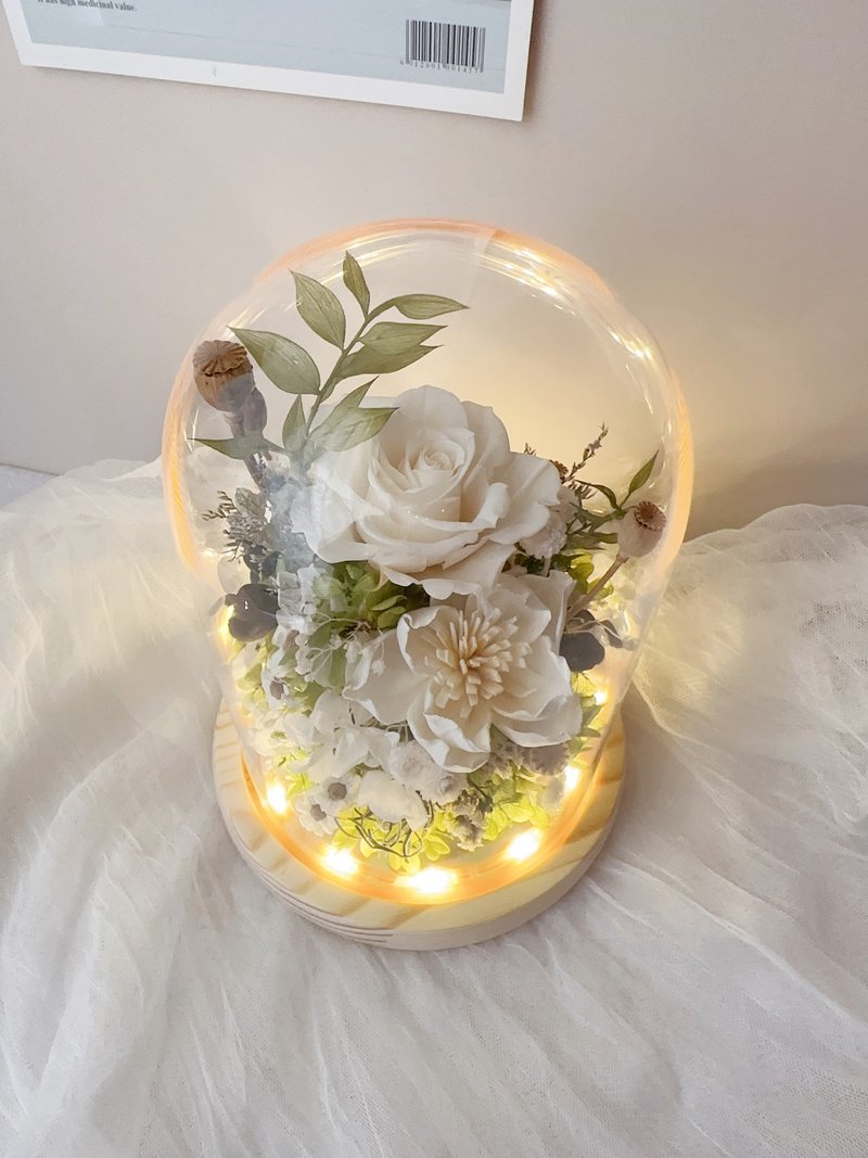 Preserved Flower Glass Cover/Opening Flower Ceremony/Birthday Gift/Valentine's Day - Dried Flowers & Bouquets - Plants & Flowers Multicolor