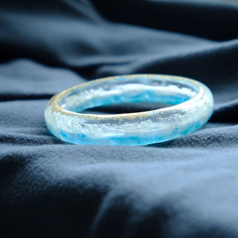 【Atoll の波】Rushing Waves-Star Sand Bracelet by ETPLANT - Bracelets - Shell Blue