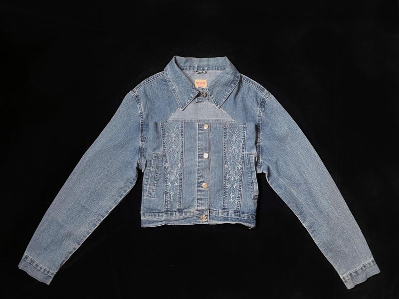REGETHER古著改製 DenimTop 1set 2pcs 丹寧兩件式上衣-05 - 女上衣/長袖上衣 - 棉．麻 藍色