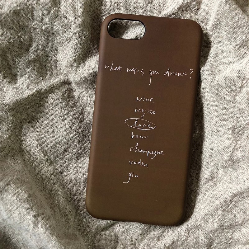 Drunk/hard shell/text mobile phone case iphone,HTC,Samsung,Sony,Zenfone,Oppo,millet - Phone Cases - Plastic Brown